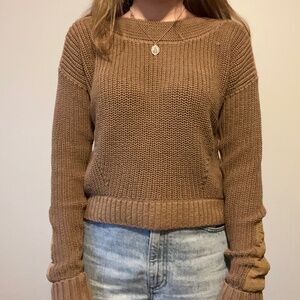 Club Monaco - Mid Length Knit Sweater: Women's XS/TP Cotton and Nylon Mix